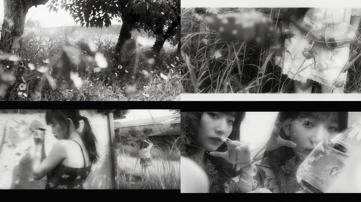 Monochromatic Elegance: Dreamlike Echoes in Ethereal Black and White - Midjourney sref style