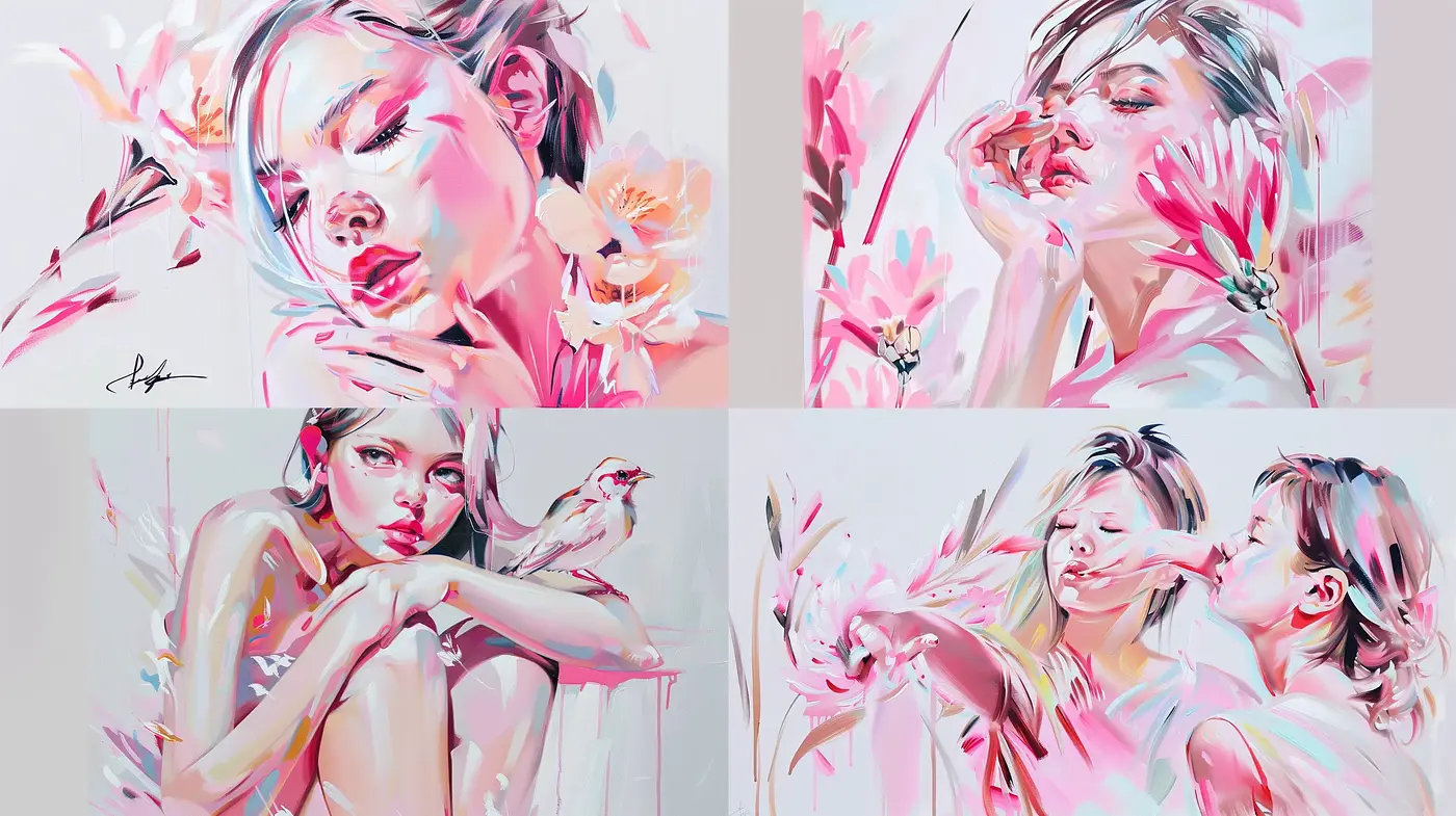 Ethereal Brushstrokes of Expressive Emotion - Midjourney sref style