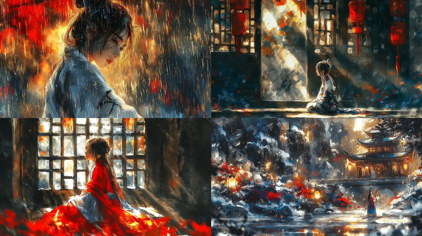 A Harmonious Blend of Traditional Ethereal Aesthetics with a Touch of Modern Impressionism - Midjourney sref style