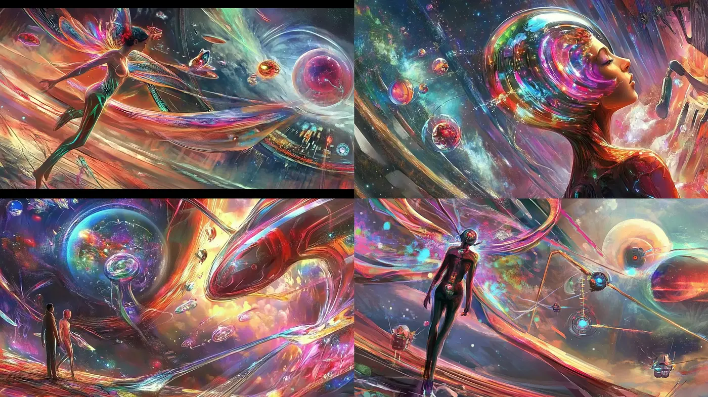 Cosmic Synesthesia: A Visual Overture of Interstellar Dreamscape - Midjourney sref style