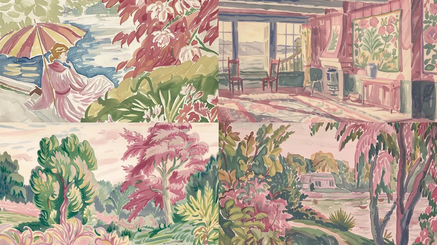 Whimsical Pastoral Impressions with a Soft Pastel Palette - Midjourney sref style