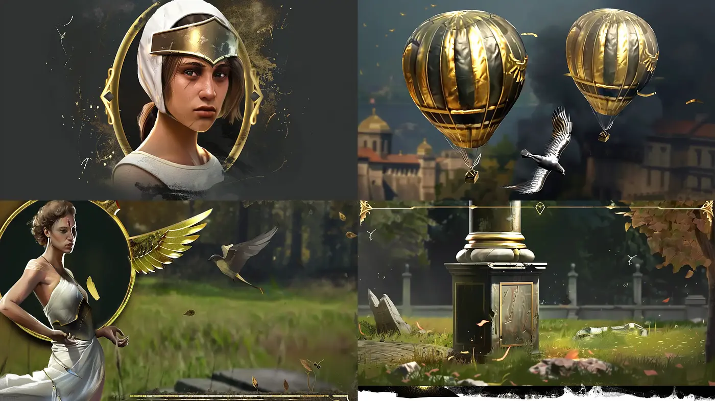 Golden Hues of Mythical Realism - Midjourney sref style