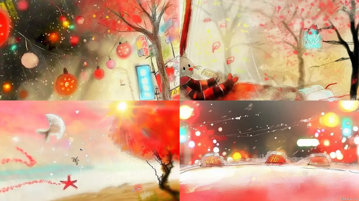 Whimsical and Dreamy Aesthetic with a Playful Touch - Midjourney sref style