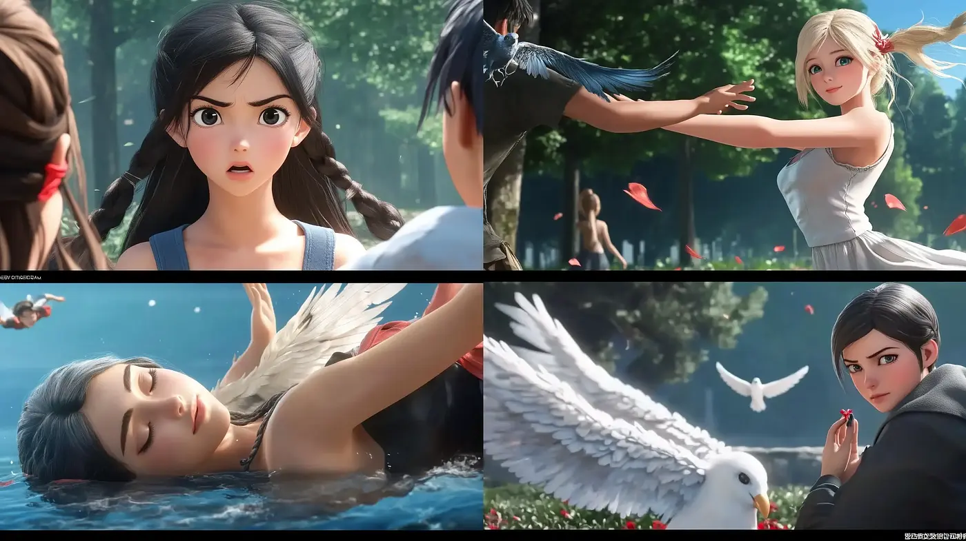 Enchanted Serenity: A Harmonious Dance of Light and Animated Realism - Midjourney sref style