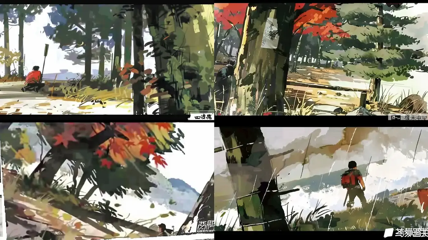 Exploring the Intersection of Nature and Impressionistic Style in Four Visually Cohesive Scenes - Midjourney sref style