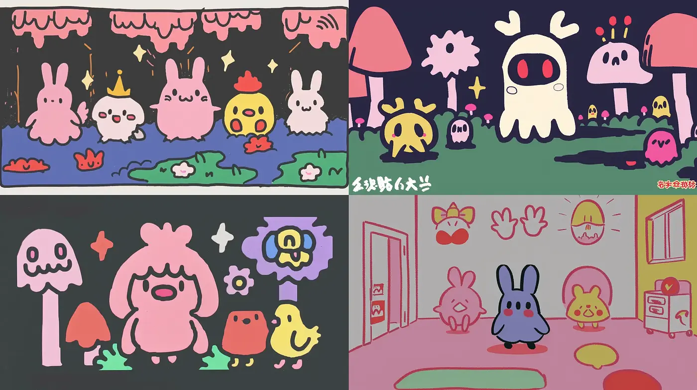 Whimsical Cartoony Pastel Dreamscapes - Midjourney sref style