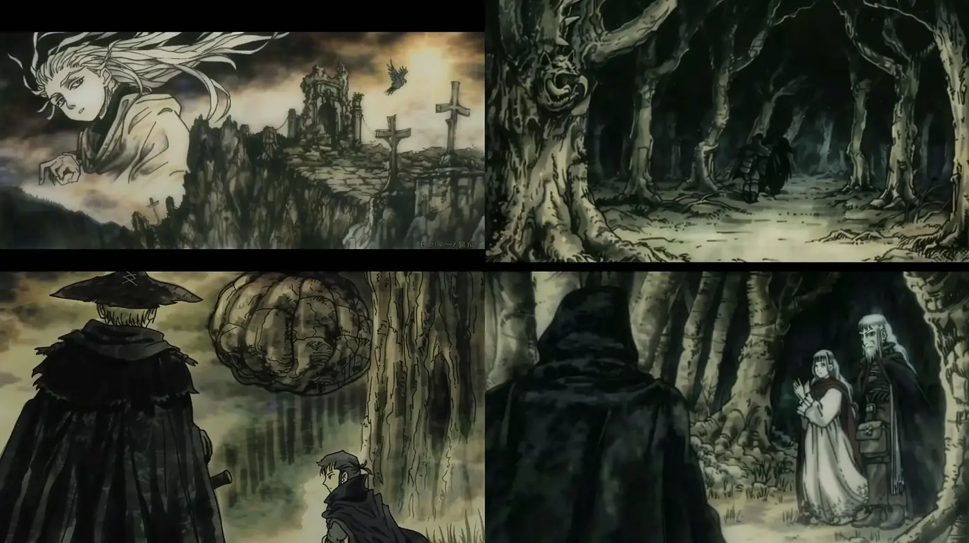 Gothic-Inspired Fantastical Landscapes with a Dark, Mythical Ambience - Midjourney sref style