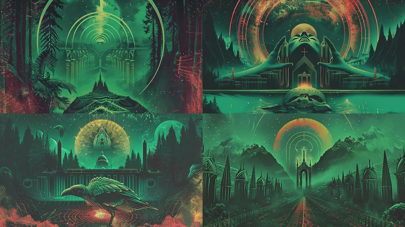 Ethereal Neon Dreamscape: A Vision of Luminous Arcadia - Midjourney sref style