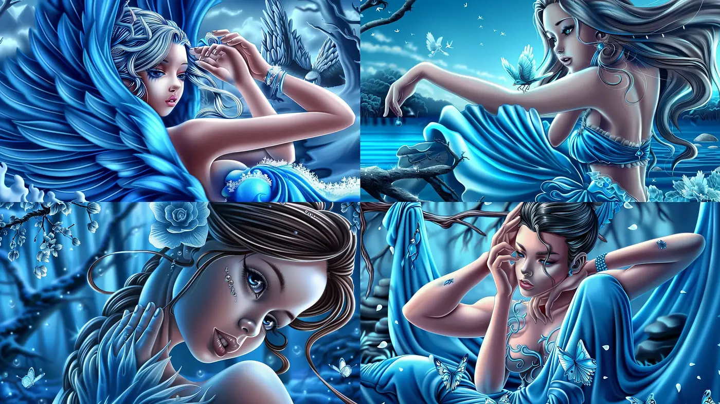 Ethereal Azure Dreamscapes: A Homage to Fantastical Realism - Midjourney sref style