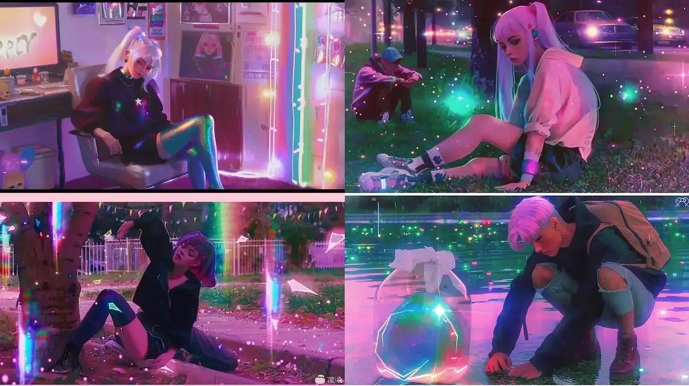 Futuristic Neon Aesthetic with Cyberpunk Influences - Midjourney sref style