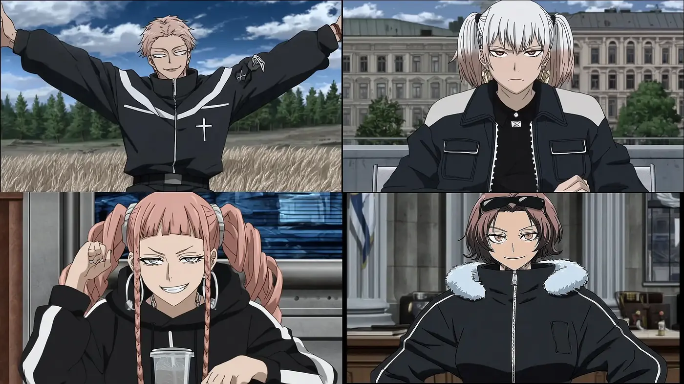 Dynamic and Edgy Anime Character Expressions with Urban Influences - Midjourney sref style
