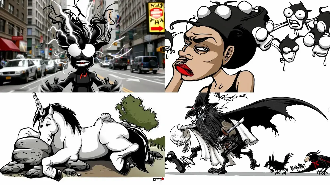 Vibrant and Playful Cartoon Aesthetic with Comic Influences - Midjourney sref style