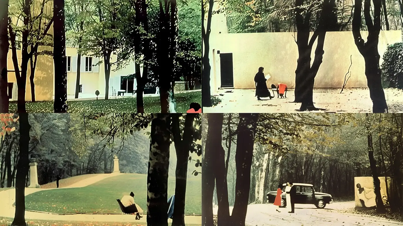 Contemporary Vintage Parkland Scenes with a Surrealistic Touch - Midjourney sref style