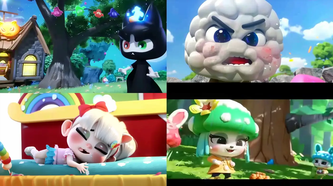 Vibrant Animation Fusion with Expressive Cartoonish Characters - Midjourney sref style