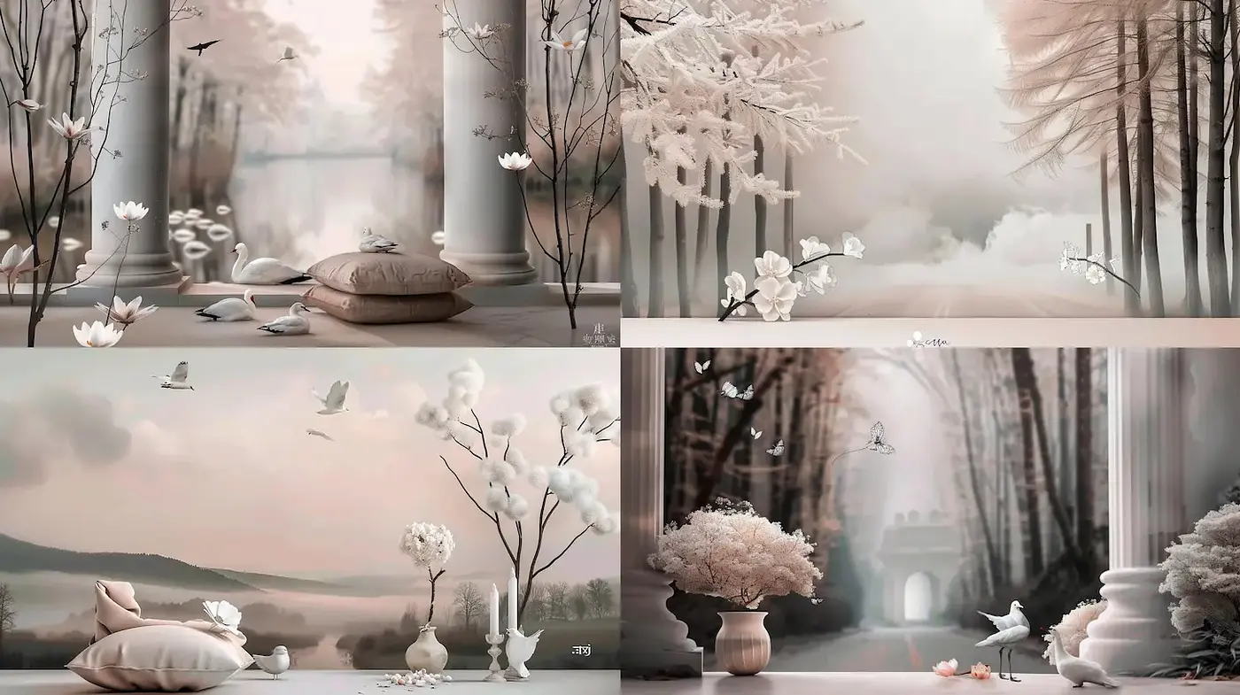 Ethereal Serenity with Subtle Earthy Elegance - Midjourney sref style