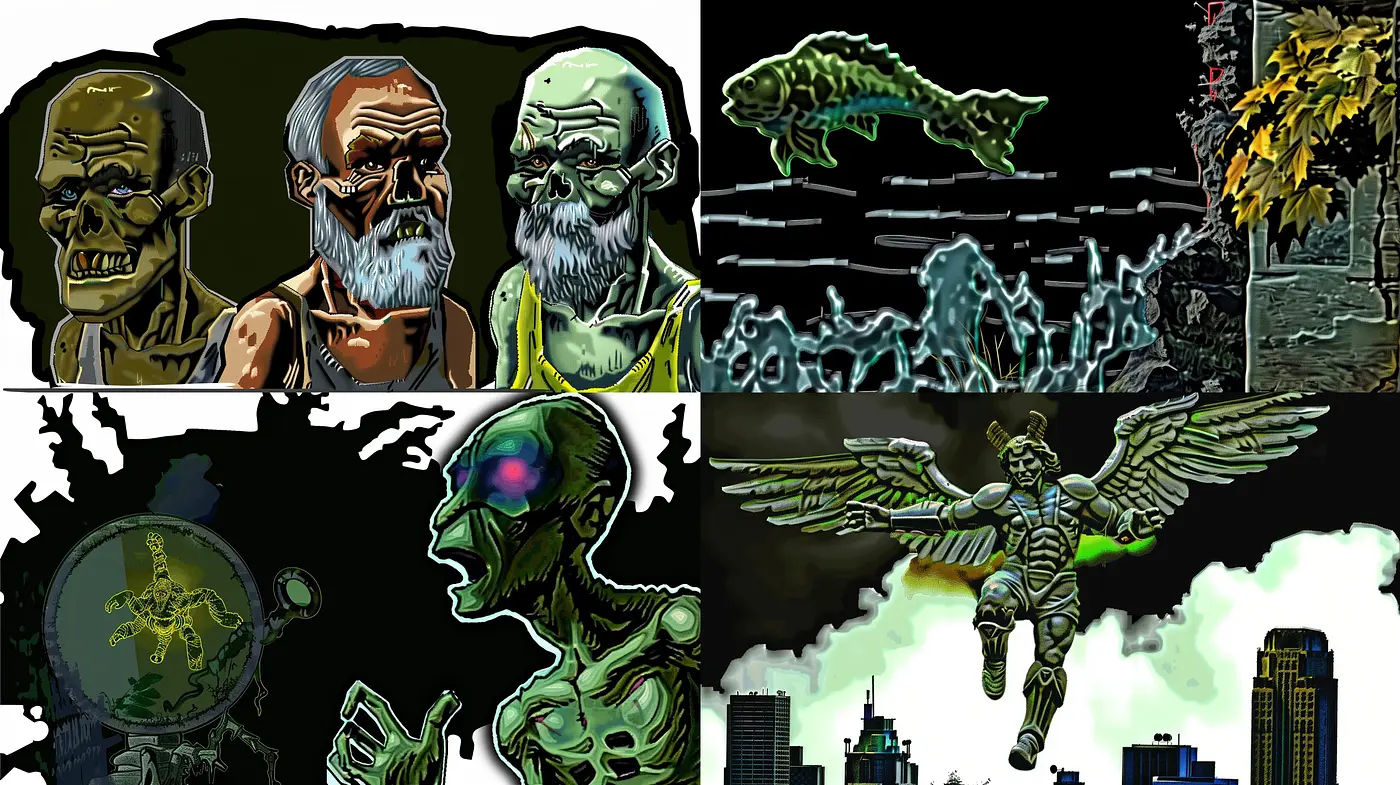 Ethereal Nocturne: A Darkly Surreal Synthesis of Supernatural Elements - Midjourney sref style
