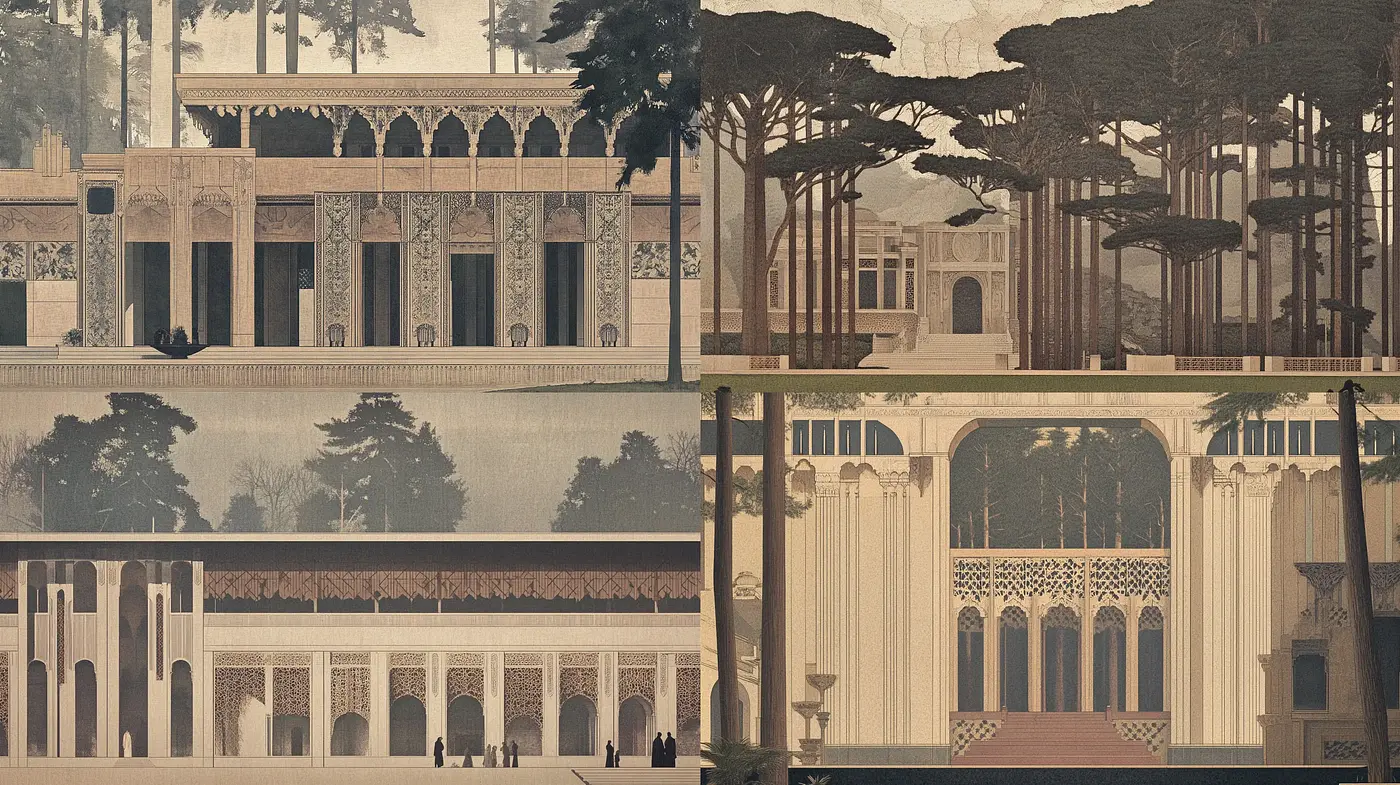 Serene Architectural Elegance in Earthy Tones - Midjourney sref style