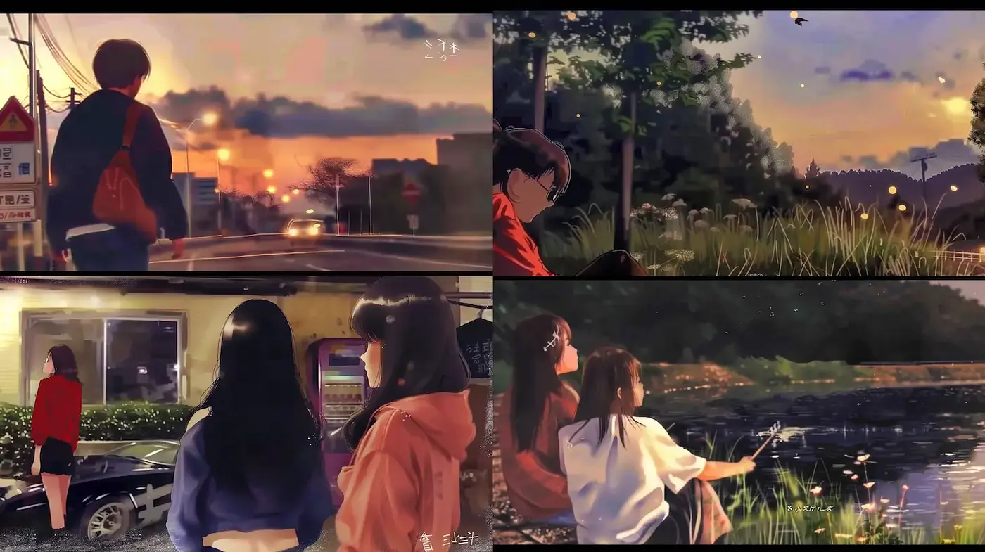 Captivating Scene of Contemporary Life with a Touch of Nostalgia - Midjourney sref style