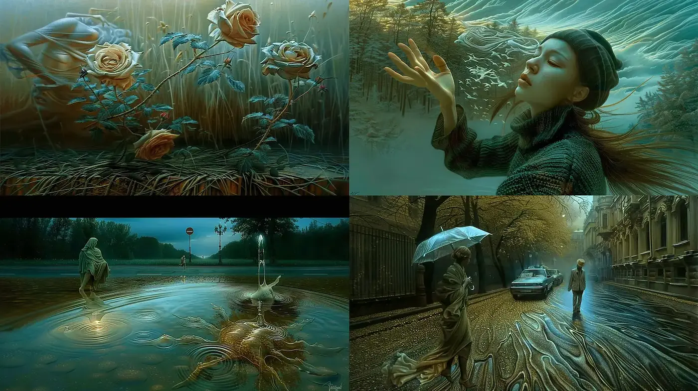Surrealist Dreamscapes with a Mystical Touch - Midjourney sref style