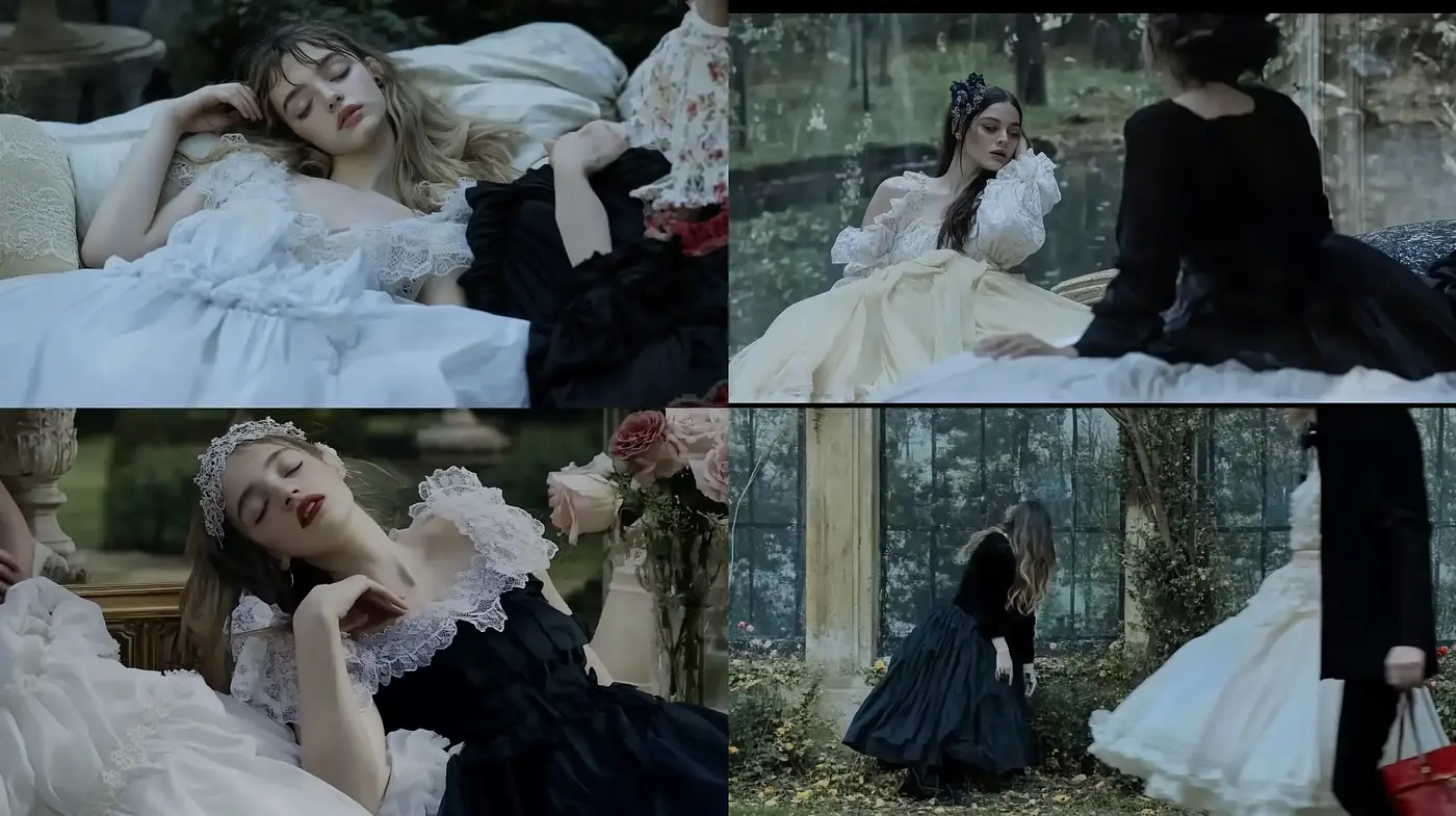 Ethereal Victorian Reverie: A Dreamlike Exploration of Elegance and Melancholy - Midjourney sref style