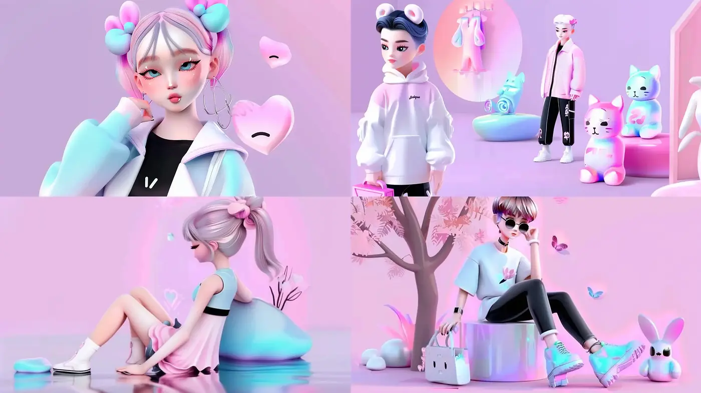 Pastel Dreamland: A Cohesive Dip into a Soft and Whimsical Anime-Inspired Universe - Midjourney sref style
