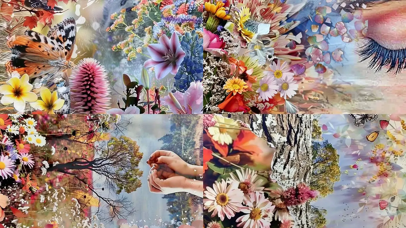 Floral Dreamscapes with Surrealist Overtones - Midjourney sref style