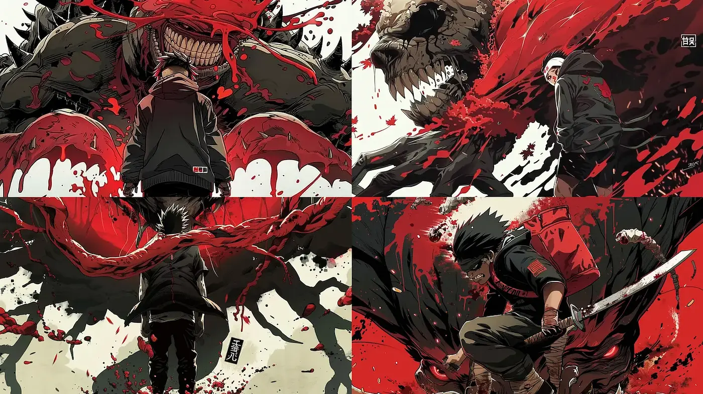 Dynamic and Emotionally Charged Illustrations with a Dark Fantasy Aesthetic - Midjourney sref style