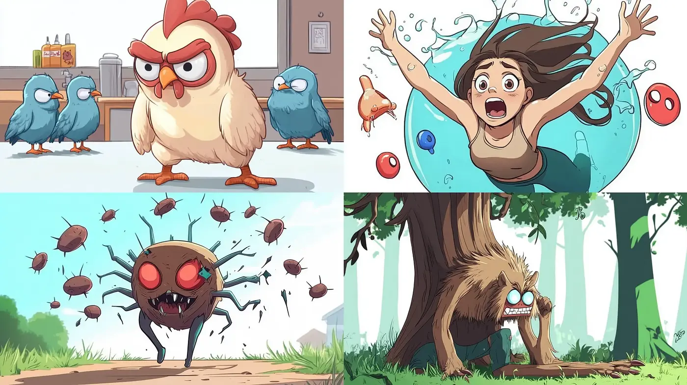 Animated Exaggeration and Expressiveness in a Dynamic Cartoon Style - Midjourney sref style
