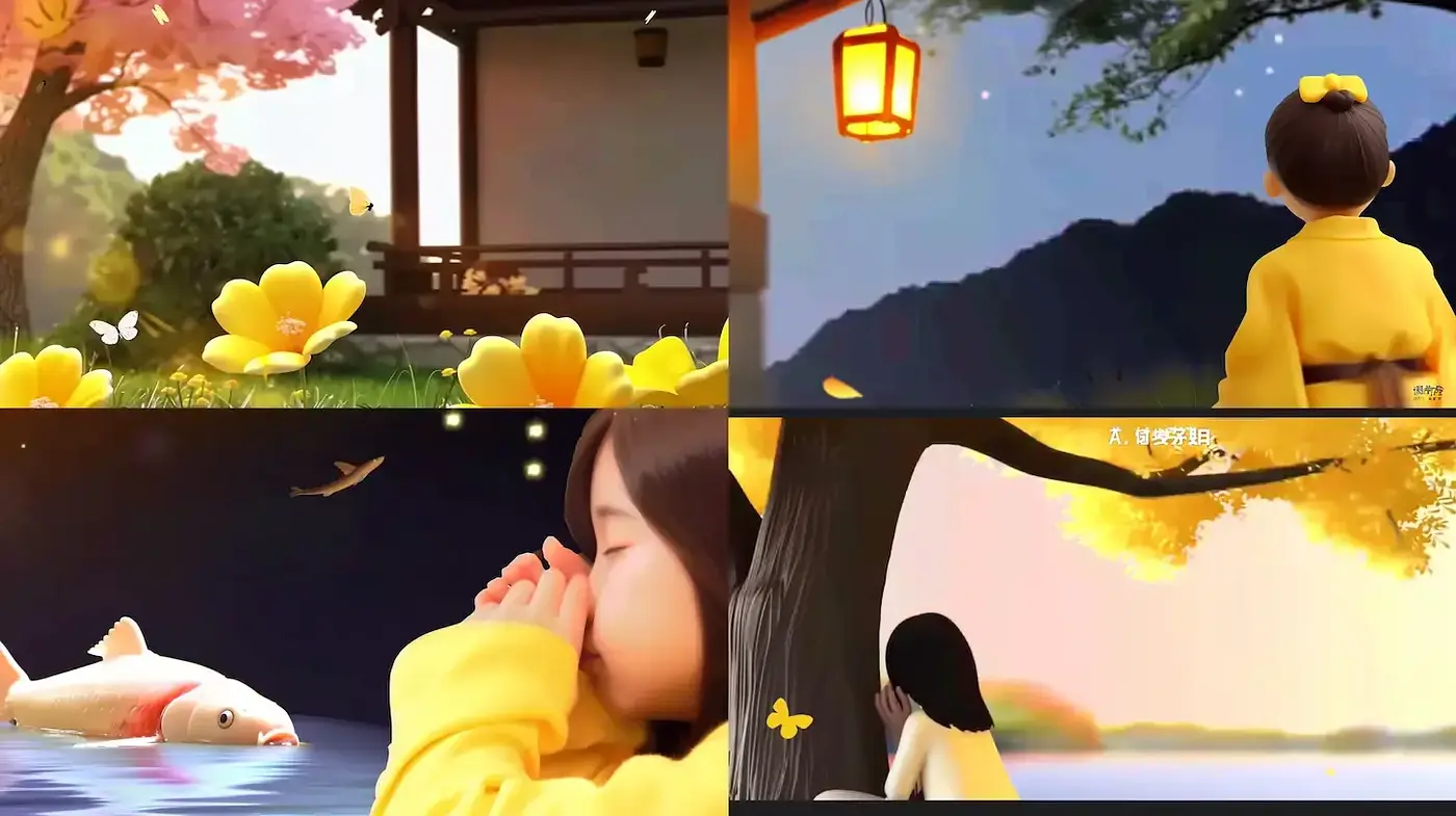 Serene Sunset Hues: A Cohesive Tranquil Digital Art Collection - Midjourney sref style