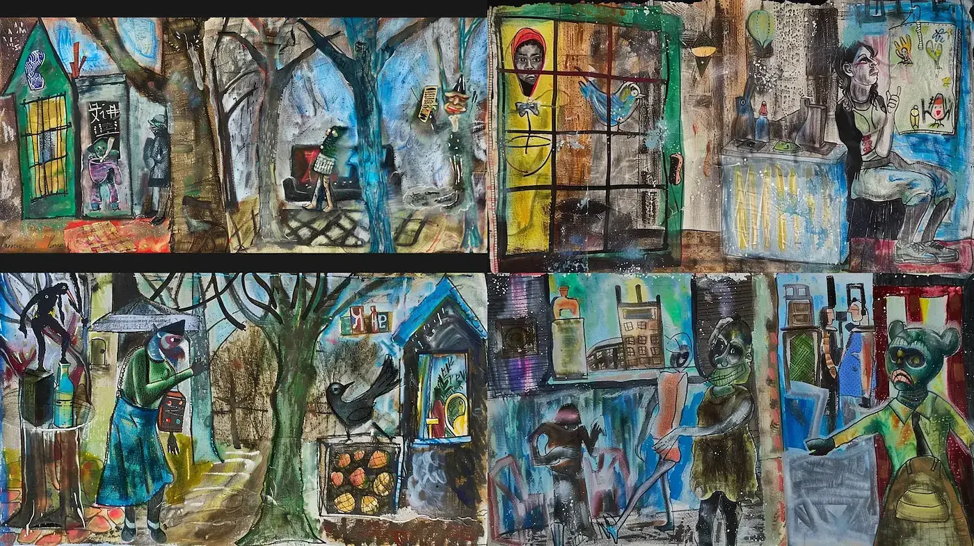 Eclectic Expressionism with a Whimsical Touch - Midjourney sref style