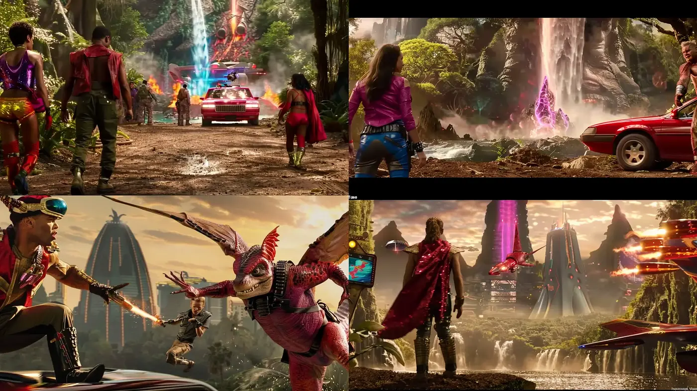 Vibrant Sci-Fi Fantasia: A Fusion of Chromatic Brilliance and Cinematic Spectacle - Midjourney sref style