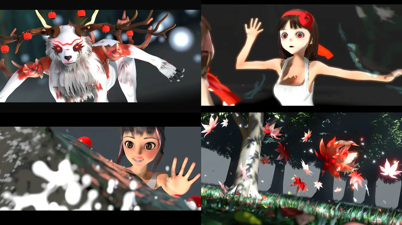 Enchanted Forest Whimsy - A Harmonious Blending of Digital Anime-Inspired Artistry and Nature's Vivid Hues - Midjourney sref style