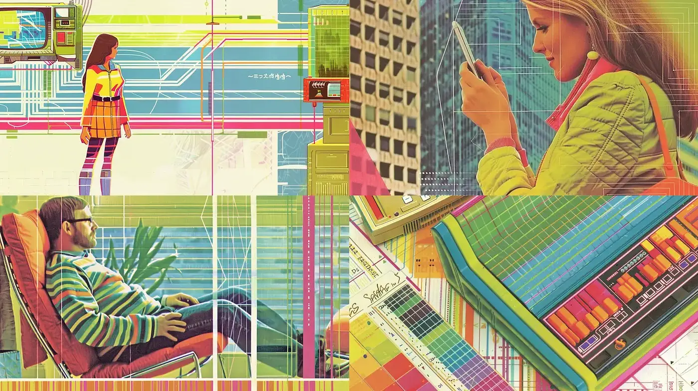 Futuristic Retro Aesthetic with a Nostalgic Flair - Midjourney sref style