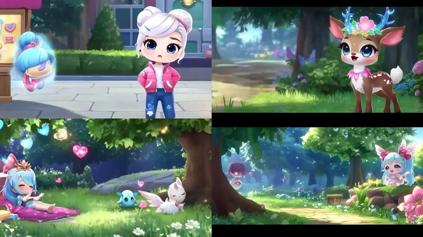 Enchanted Forest Whimsy: A Serene Blend of Anime-Inspired Fantasia - Midjourney sref style