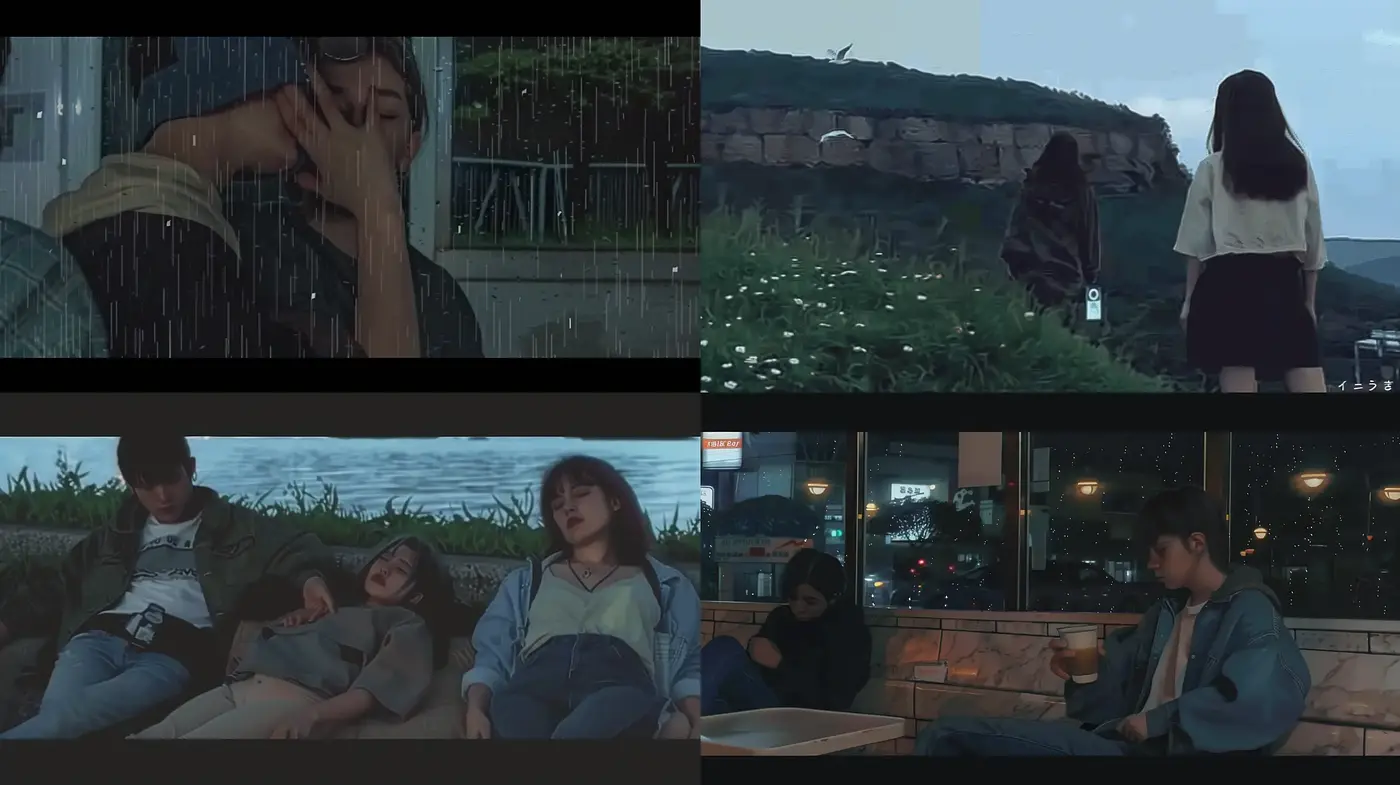 Melancholic Serenity in Subdued Hues: A Cinematic Homage - Midjourney sref style