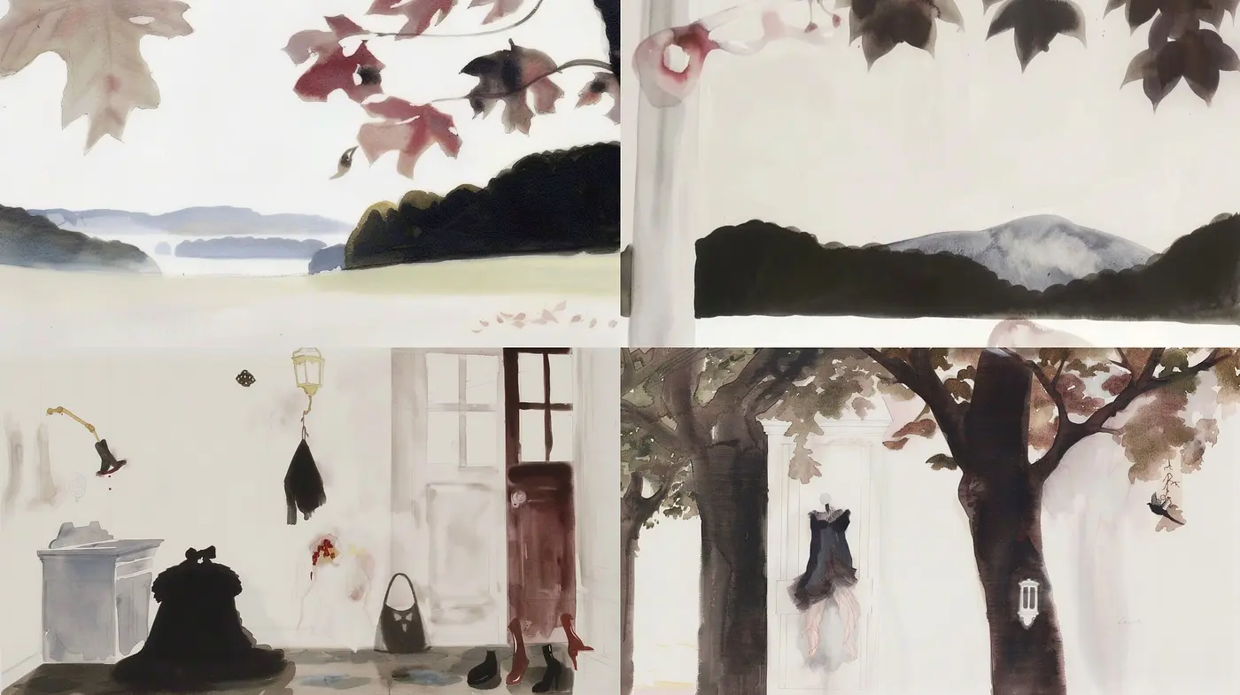 Ethereal Dreamscape in Watercolor Whispers - Midjourney sref style