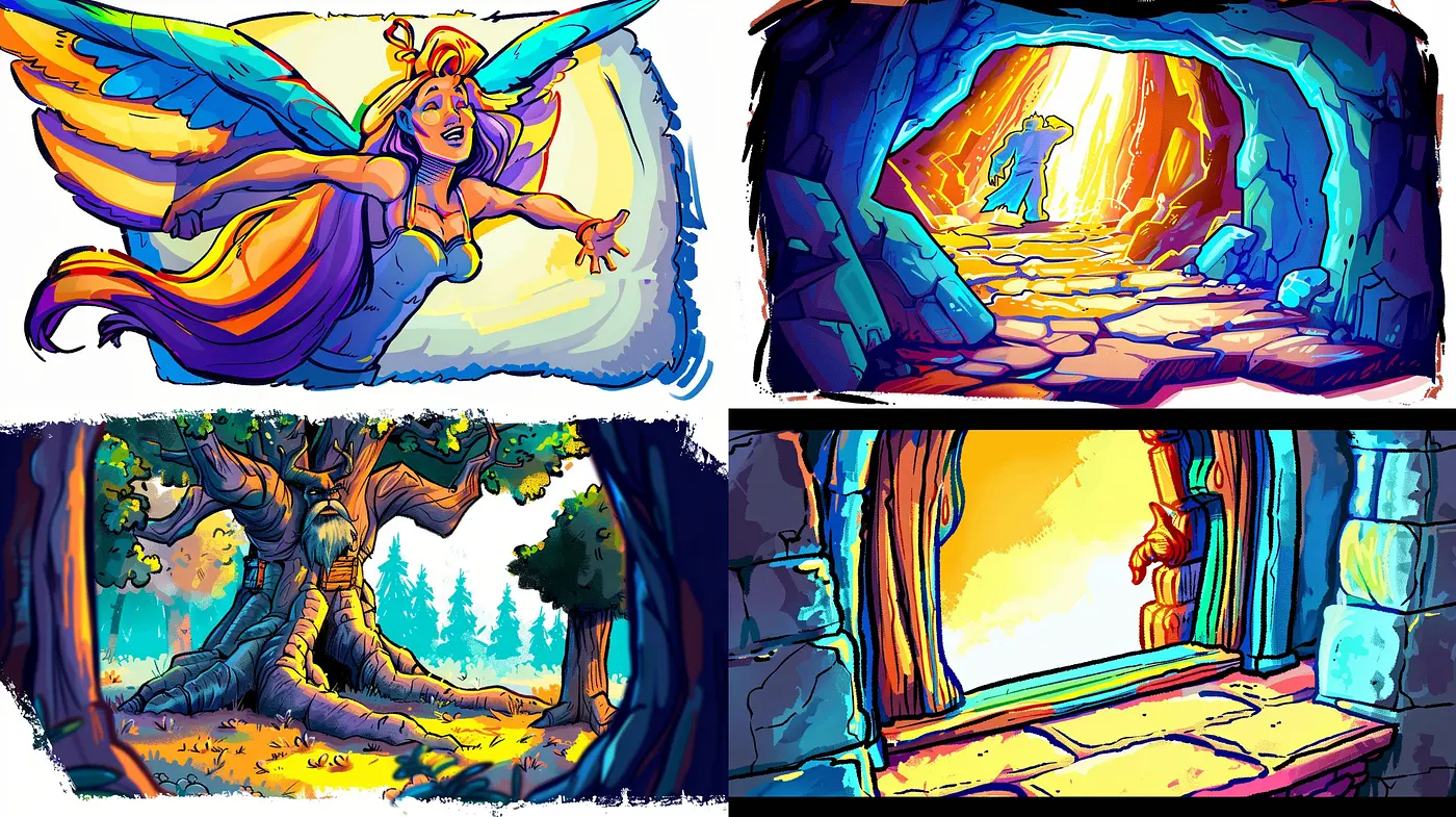 Vibrant Expressionism: A Fusion of Vivid Colors and Animated Forms in Painterly Illustration - Midjourney sref style