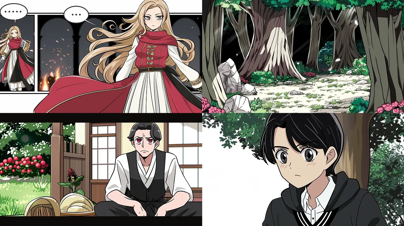 Harmonious Mélange of Anime-Inspired Vivid Storytelling - Midjourney sref style