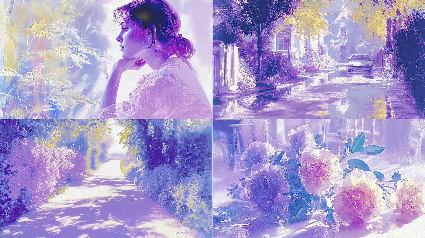 Lavender Hues and Impressionist Whispers - Midjourney sref style