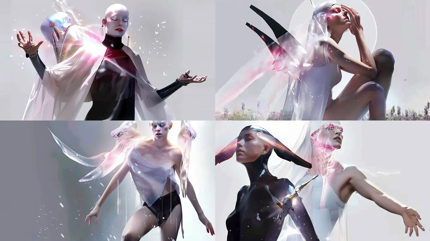 Ethereal Synthesis: A Fusion of Light and Translucent Forms - Midjourney sref style