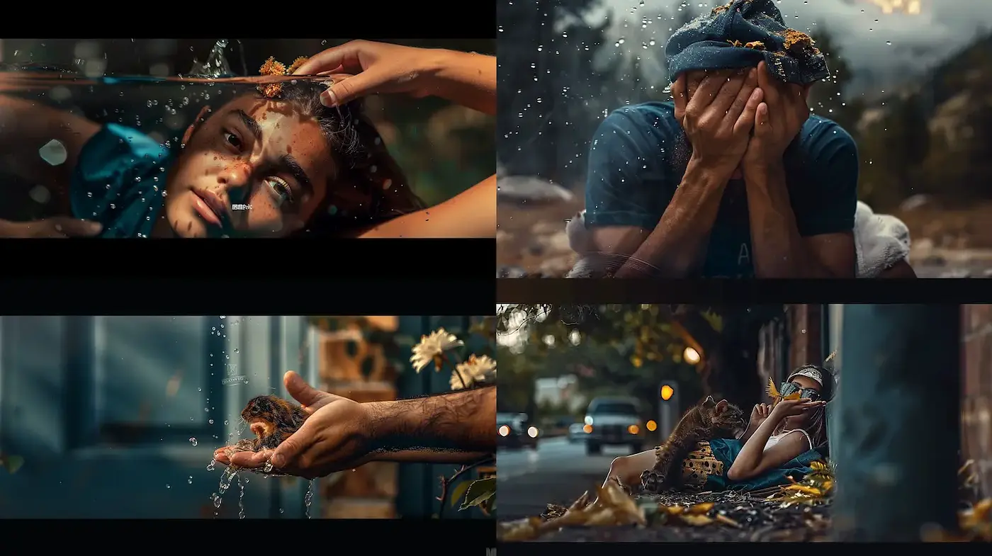 Emotionally charged, cinematic imagery with a visceral realism - Midjourney sref style