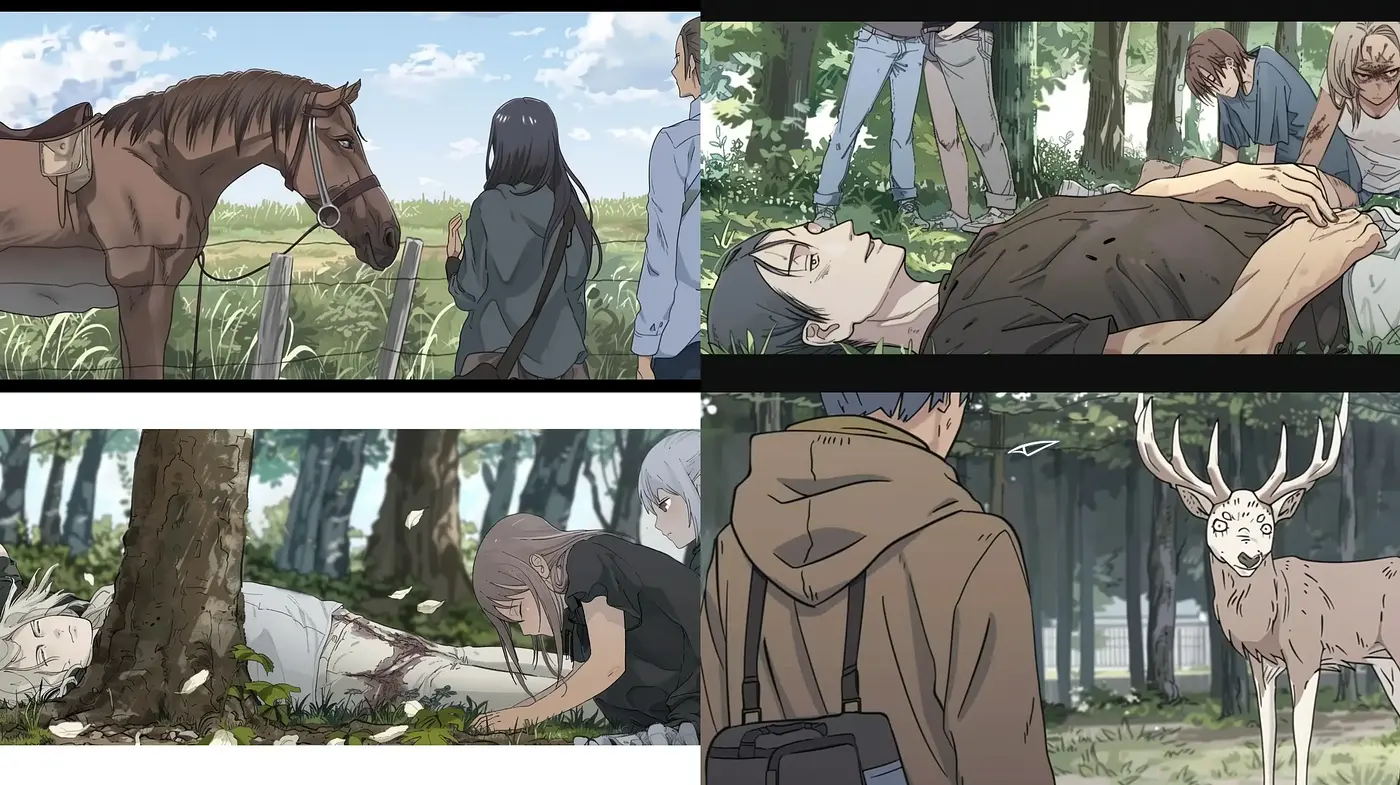 Serene Illustrative Narrative with Consistent Anime Influence - Midjourney sref style