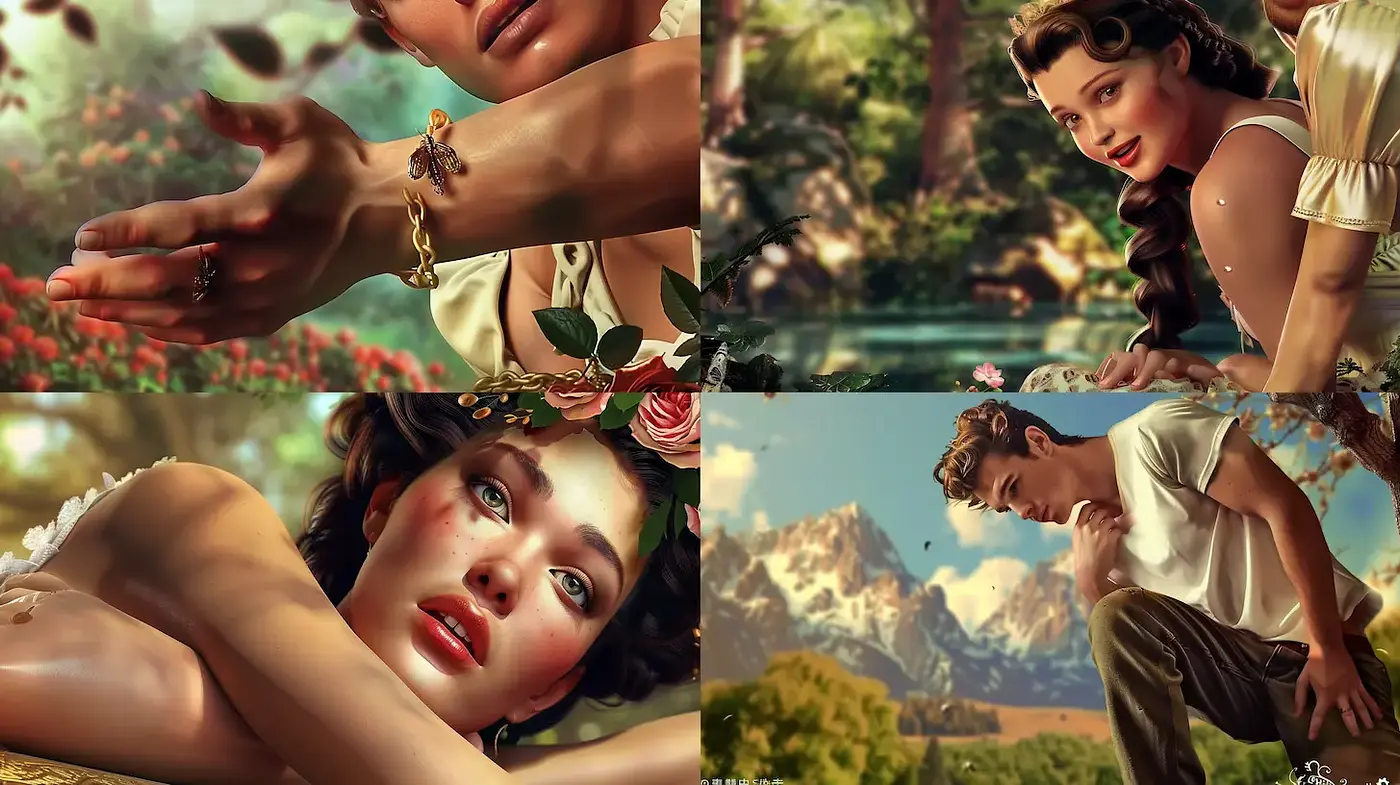 Whimsical and Dreamlike Character Portraits with Nature Themes - Midjourney sref style