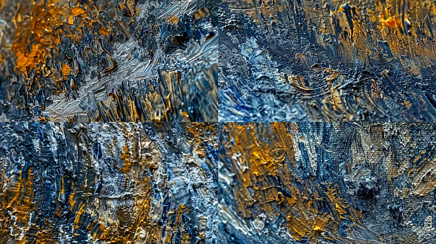 Textured Abstract Expressionist Fusion - Midjourney sref style