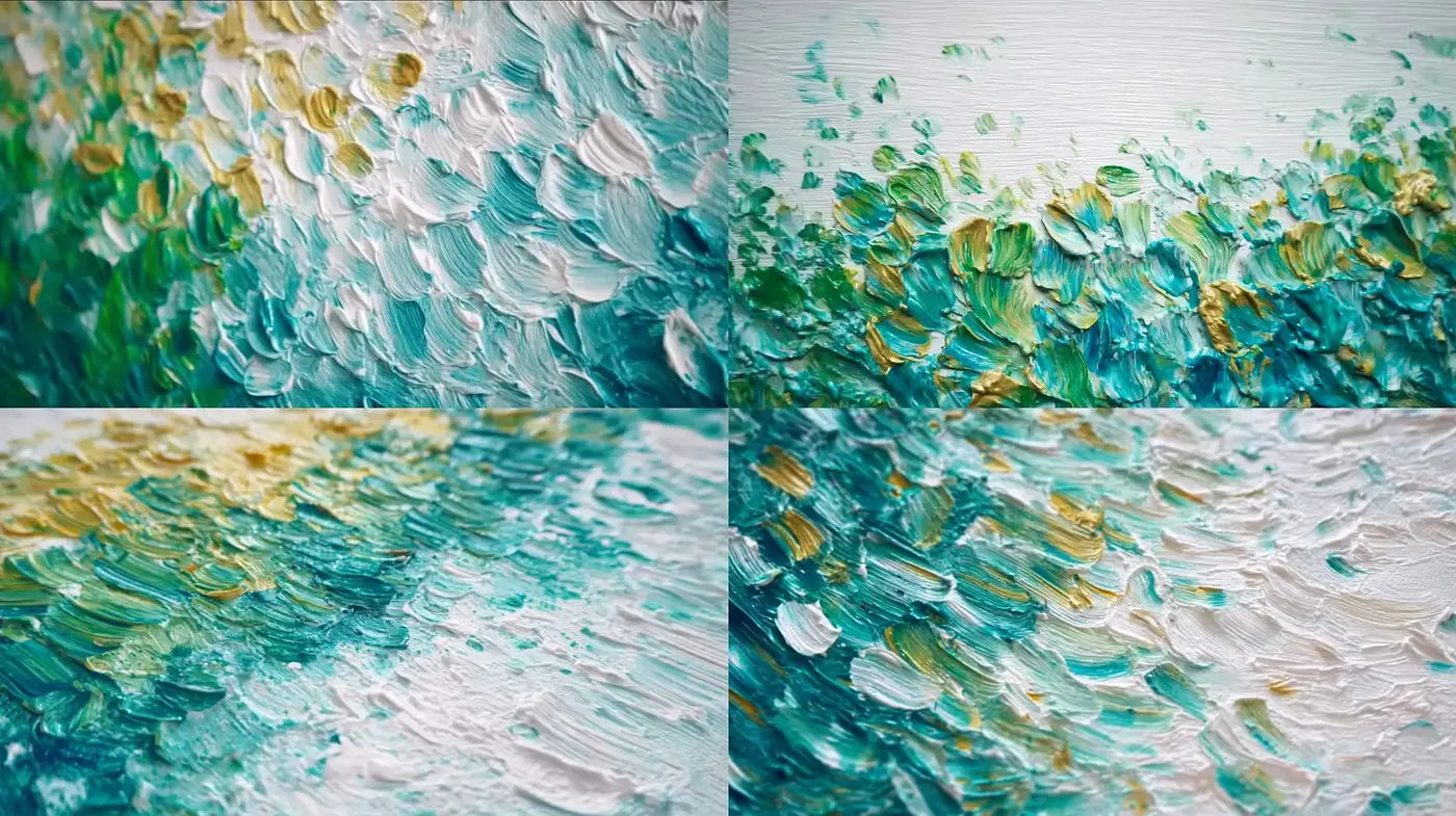 Textured Impressionist Landscape with a Calm and Soothing Palette - Midjourney sref style