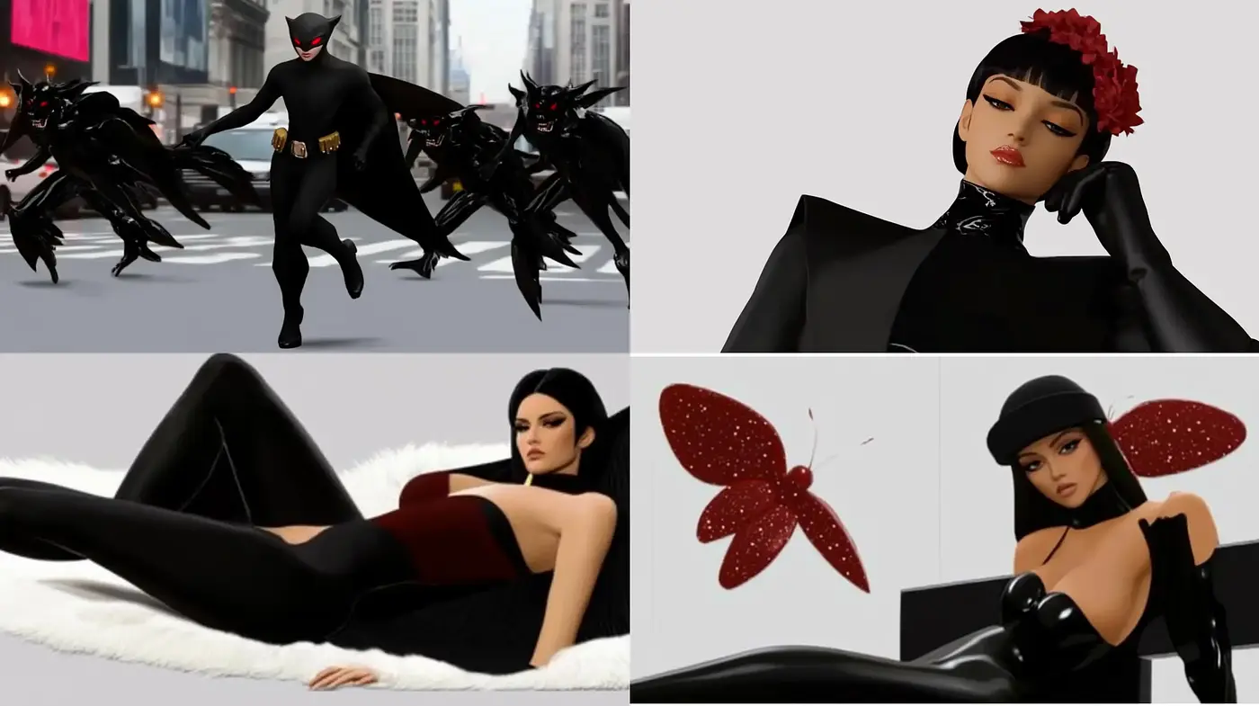 Sleek Noir Elegance with a Modern Comic Book Edge - Midjourney sref style