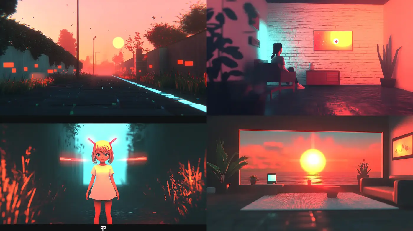Twilight Hues and Surreal Lights: A Homage to Dreamlike States - Midjourney sref style