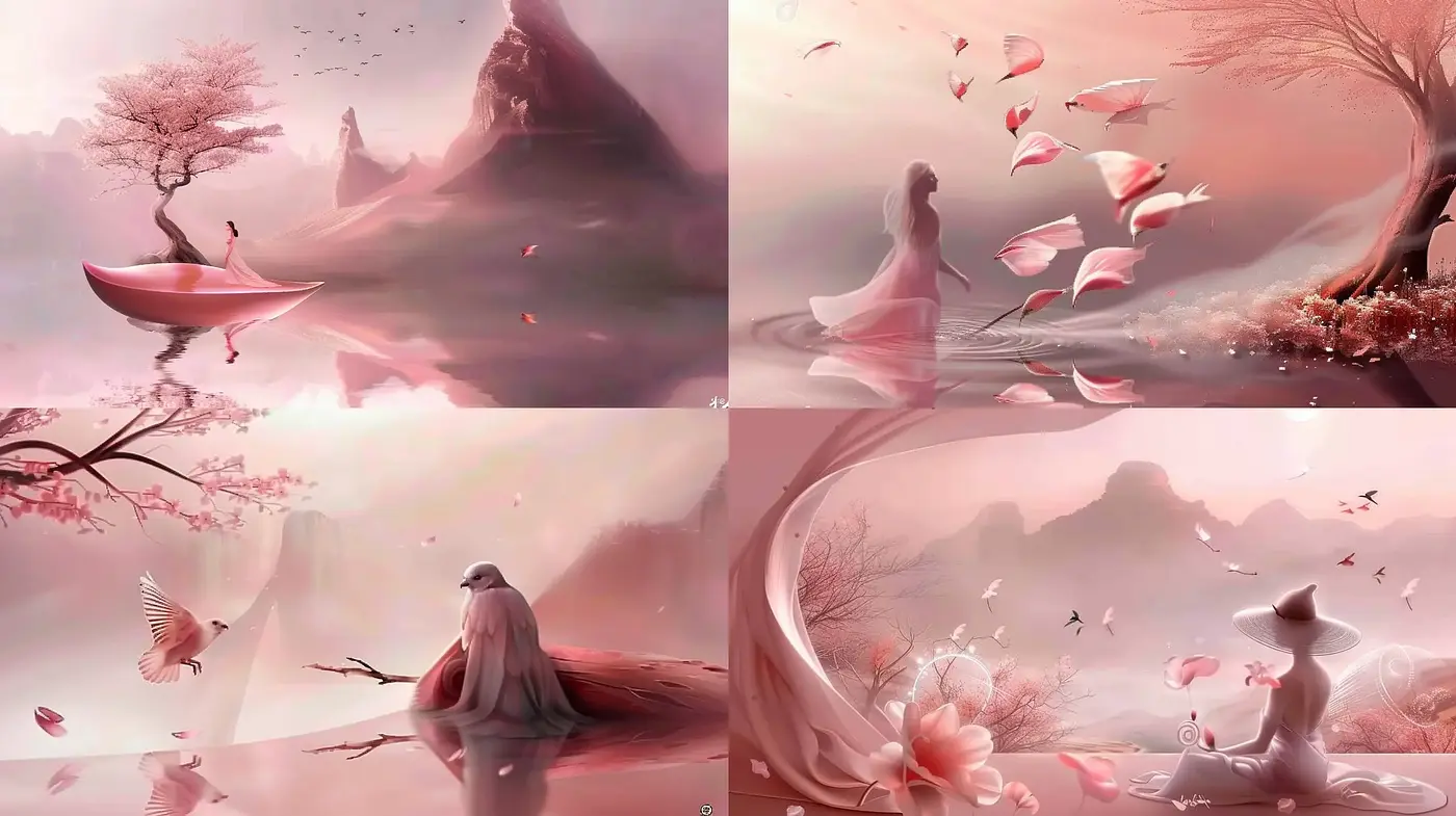 Ethereal Dreamscape Visions with Whimsical Elements - Midjourney sref style