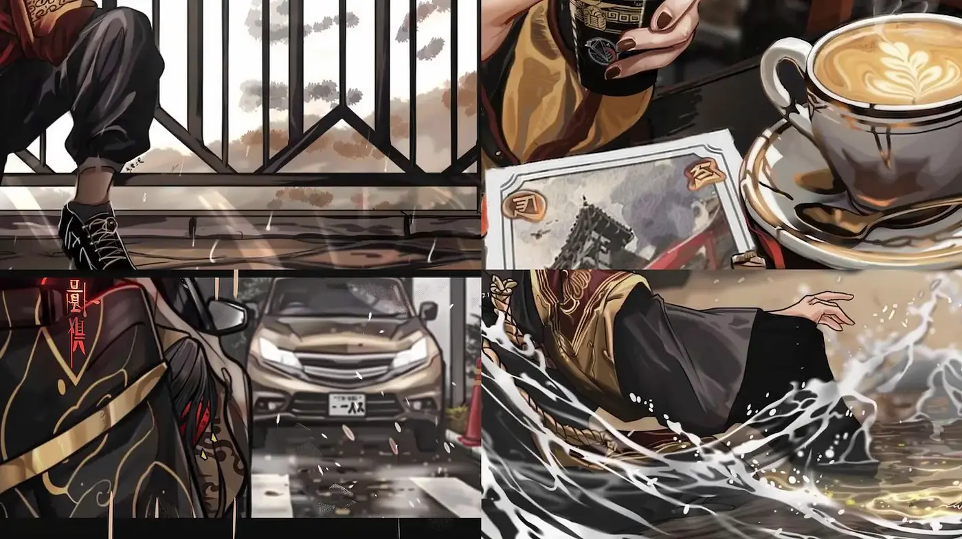 Intricate Fusion of Contemporary Urban Storytelling with a Whimsical Touch - Midjourney sref style