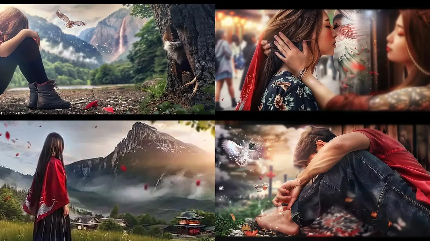 Ethereal Romanticism in Digitally Painted Scenes - Midjourney sref style